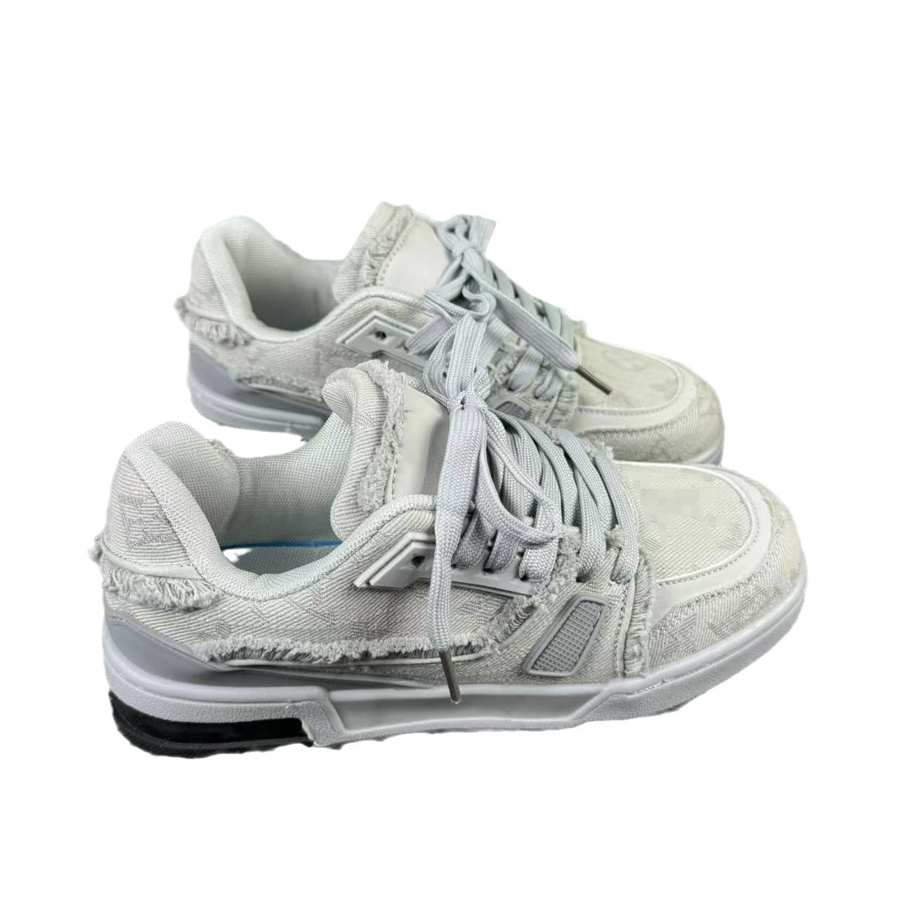 Spring pink denim beard edge bread shoes female couple niche sports casual shoe men 2025s hot
