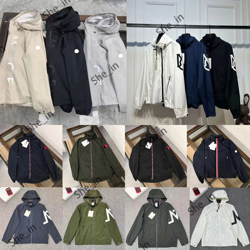 Mens Jacket Designer Hoodie Windbreaker Thin with Sweeping High-end Slim Original Jacket Letter Printed Sunbreaker with Chip