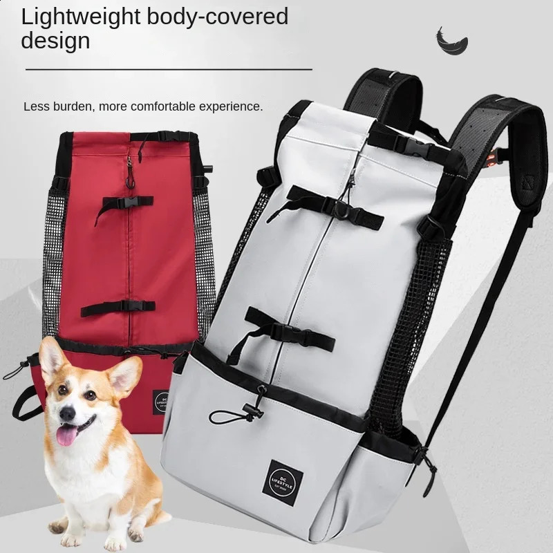 Pet Breathable Bag M - XL Washable Portable Reflective Outdoor Dog Travel Backpack Chaigouke French Bulldog Accessories 240729