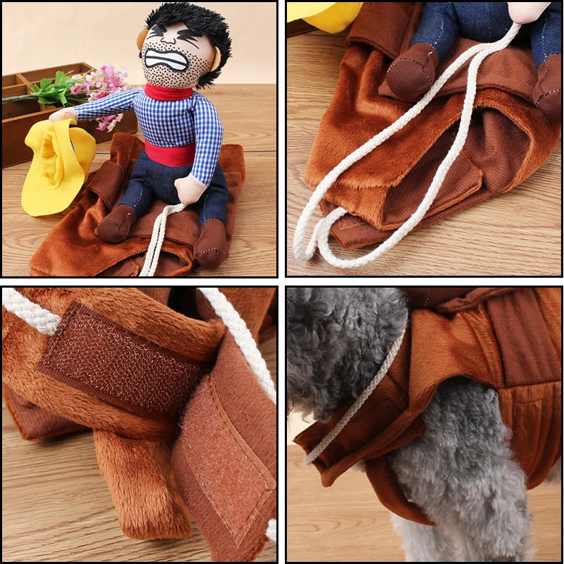 Dog Clothes Funny Cosplay Halloween Costume Puppy Kitty Cowboy Clothing Creative Pet Novelty Party Outfits Bulldog Pug Chihuahua 240723