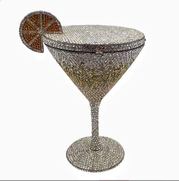 Lady Goblet Shaped Crystals Evening Clutch Purse Bags Women Diamonds Metal Purses And Handbags Wedding Party Day Clutches 240716