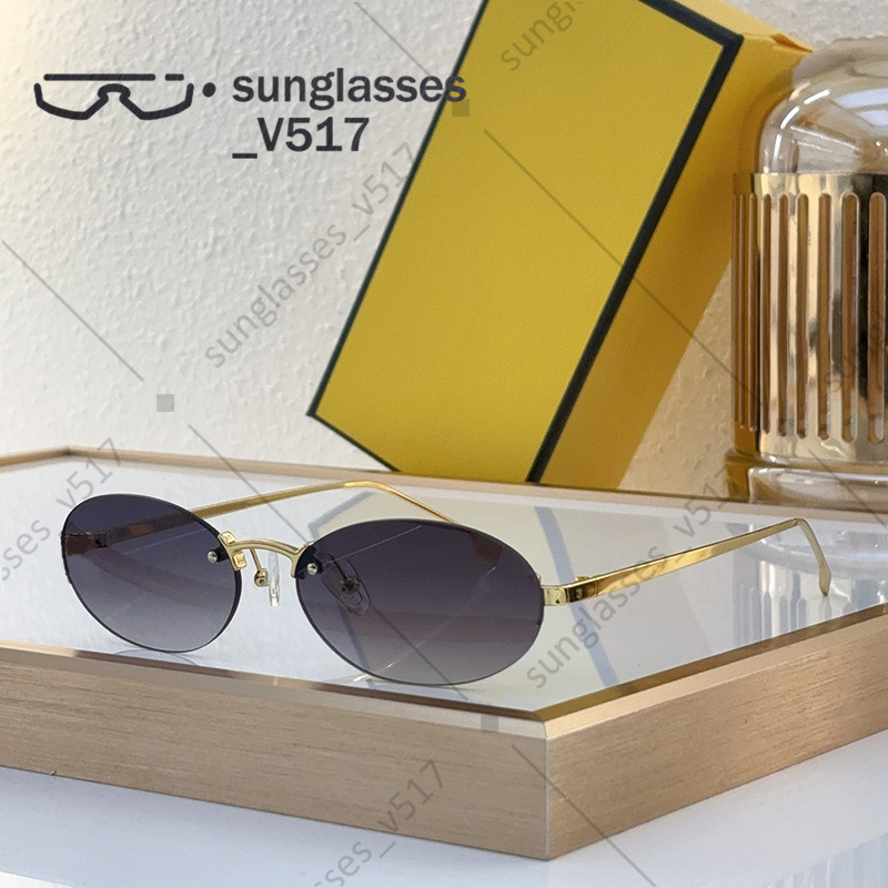 oval sunglasses women designer sunglasses rimless glasses rhombic sunglasses European and American elegance Womens Summer Essentials uv400 shades