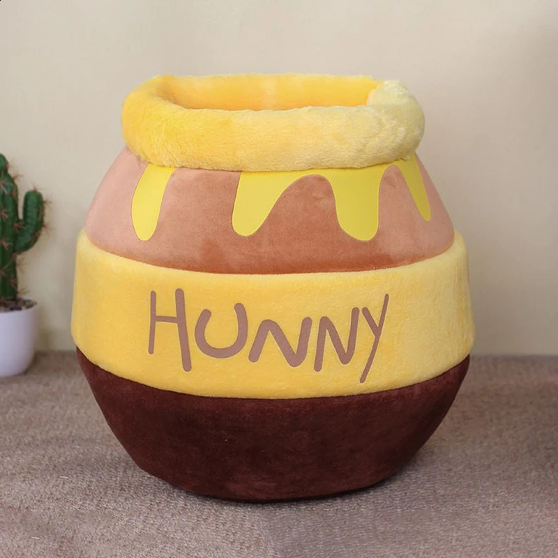 Cat Bed House Removable Plush Mat Cats Puppy Four Seasons Cushion Basket Honey Jar Shape hine Washable Pet Accessories