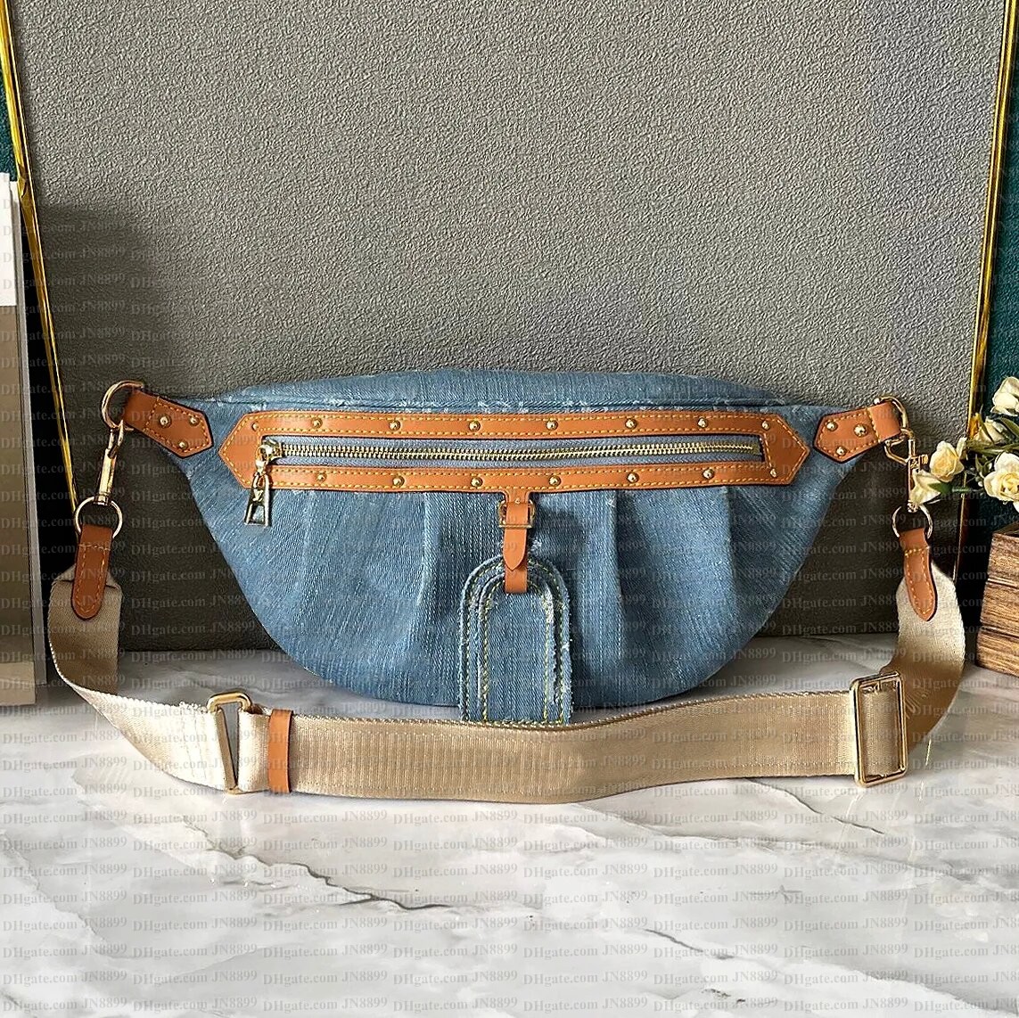 Designer Bag Waist Bags Ladies Blue Denim bag Fashion Casual Shoulder Bags Handbags Brand women handbag designer Denim Bumbag Luxury crossbody bags Purse