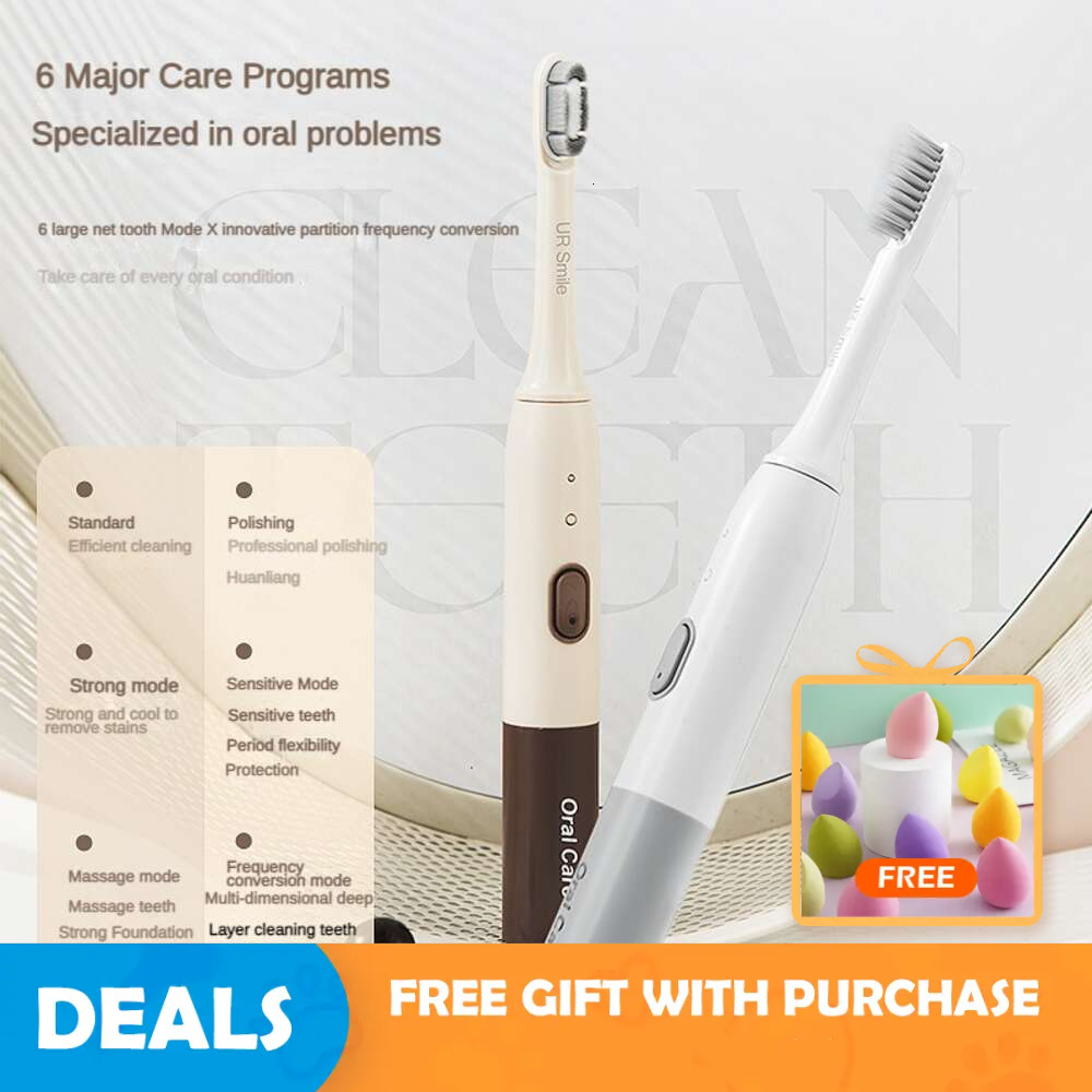 Cross-border sonic household electric couple adult USB charging smart 6-speed waterproof soft-bristled toothbrush F618-30