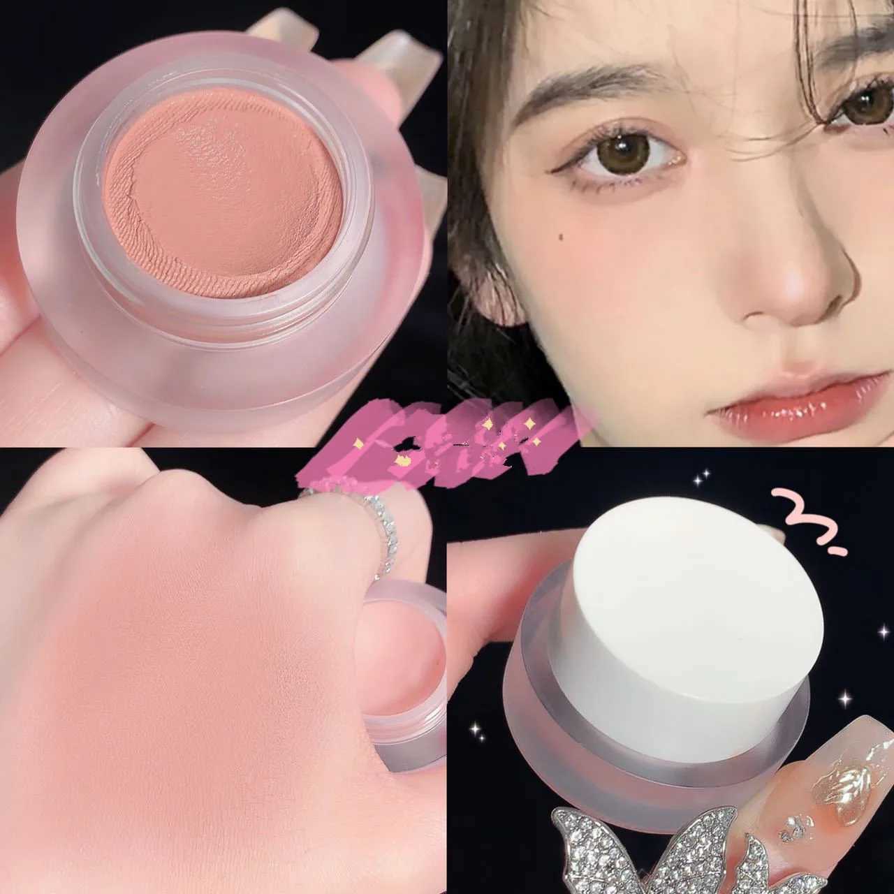 Peach B Paste Clay Nude Natural Matte Mousse Rouge Woman New Monochrome Expanded Shrink Cheek Purple EyeshadowXJ241225