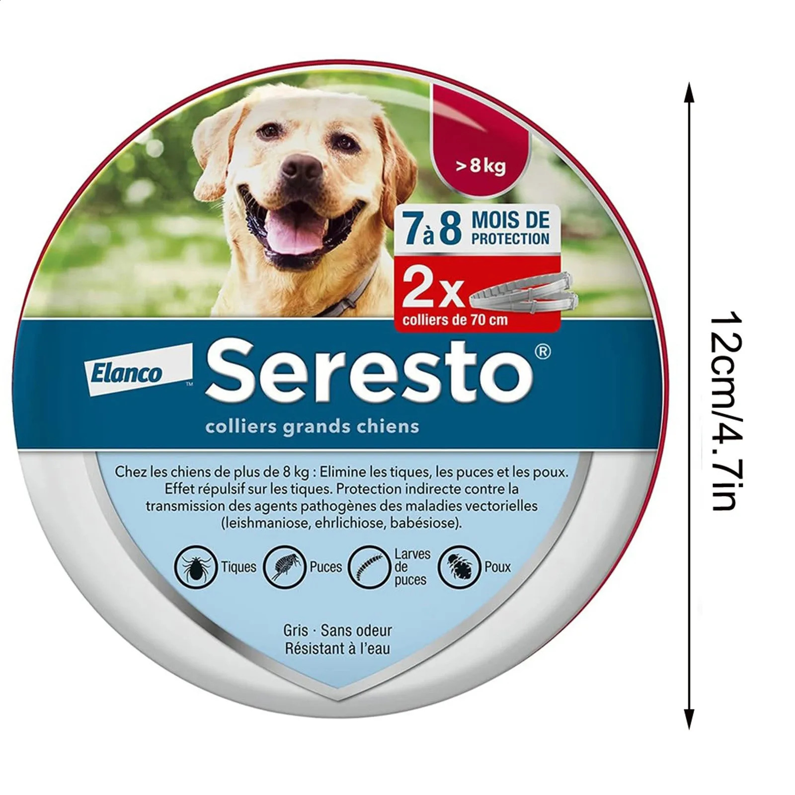 A Nt I Chip Necklace Ant Chips And Ticks For Dogs Large Over 8 Kg 2 Necklaces 240722