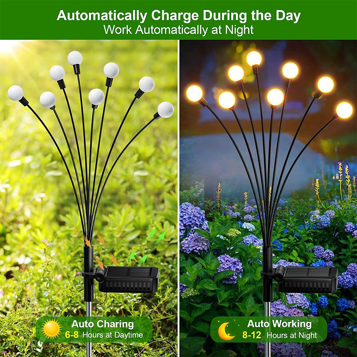 Solar Fiber Optic Firefly Ground Plug Lights Garden Lawn Lights Patio Lights Landscape Lights Decorative Lights