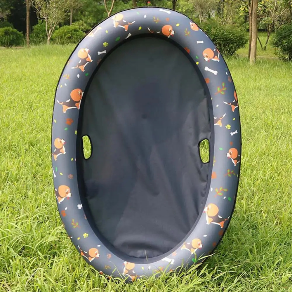 Print Inflatable Swimming Pool Pet Dogs Floating Raft Bed Water Play Cushion Pet Inflatable Hammock Summer Beach Toy For Dog 240723