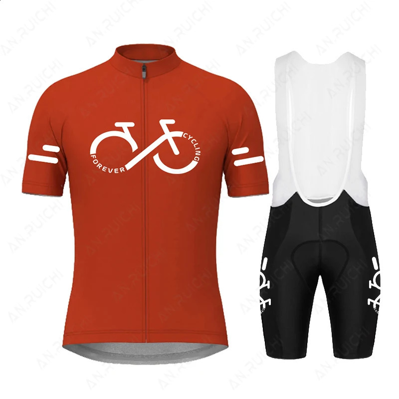 Orange Cycling Jersey Set Men Short Sleeve Cycling Clothing MTB Bike Uniform Ropa Maillot Ciclismo Summer Road Bicycle Wear 240722