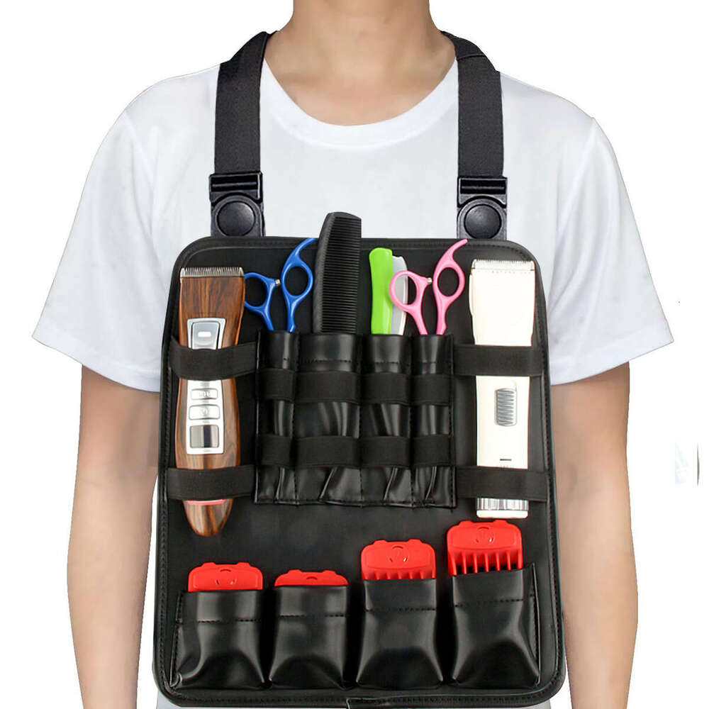 electric push shear storage Hairdressing multifunctional tool kit Hairstylist shoulder strap chest Scissors comb bag men Home goods are essential for 