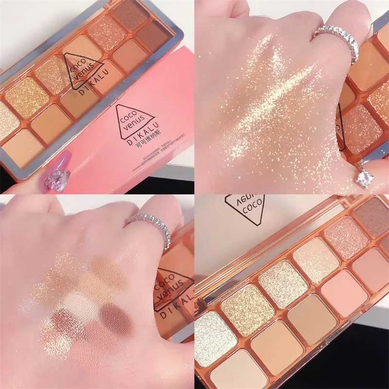 12 color glittering eye shadow palette pearl eye shadow palette nude lasting Korea charming eye shadow makeup palette cosmeticsW240730