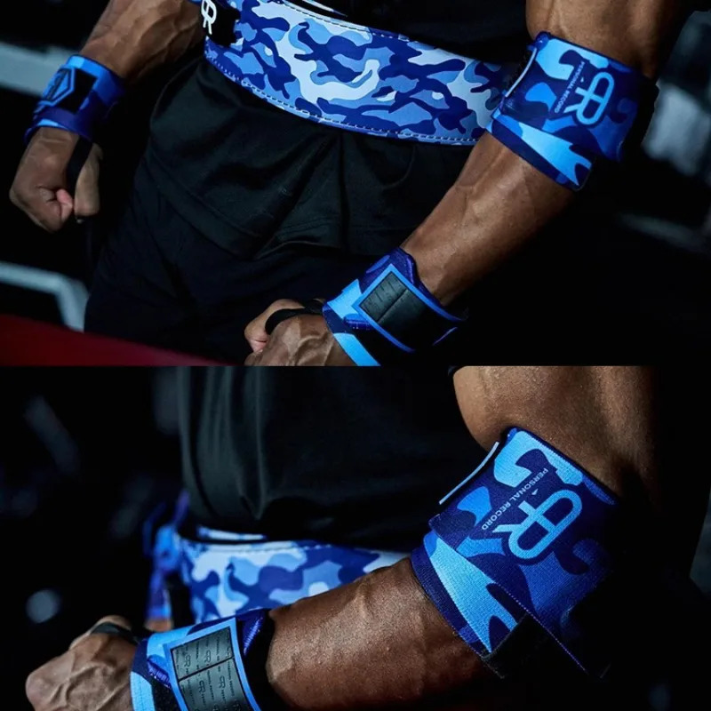 1 Pair Camouflage Elbow Straps for Weight Lifting Gym Fitness Wraps High Elastic Support Workout Protector 240715