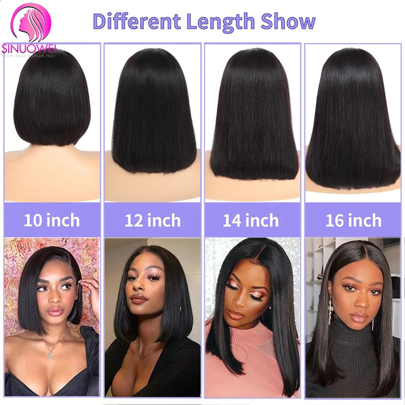 Short V Part Bob Wigs for Women Straight Short Human Hair Wigs Glueless U Part Wig Brazilian Short Bob Wigs Human Hair 240716