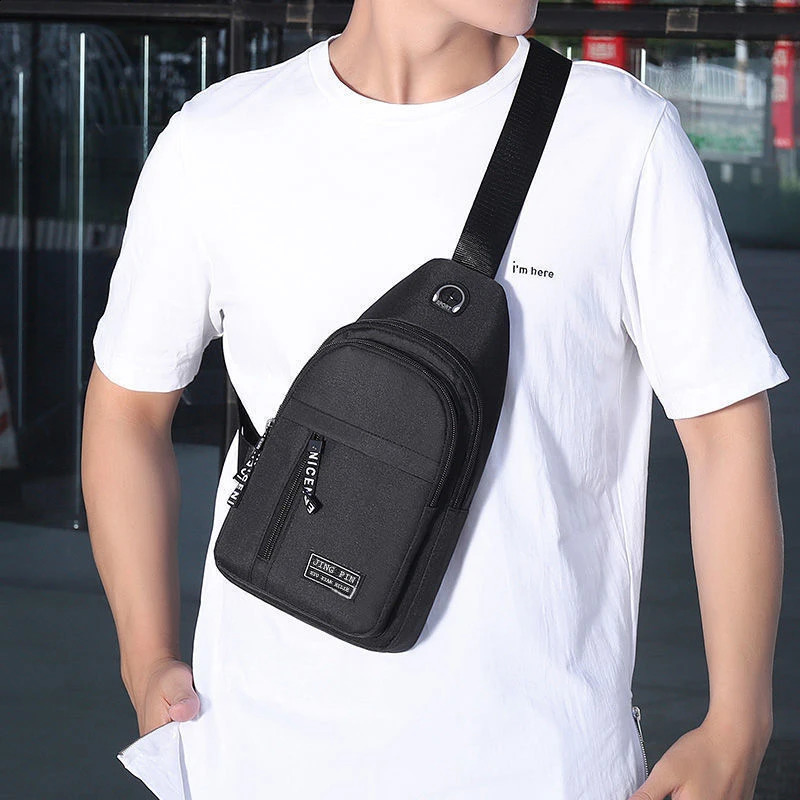 Men Shoulder Bags Chest Bag Multifuncional Crossbody Travel Sling 240723
