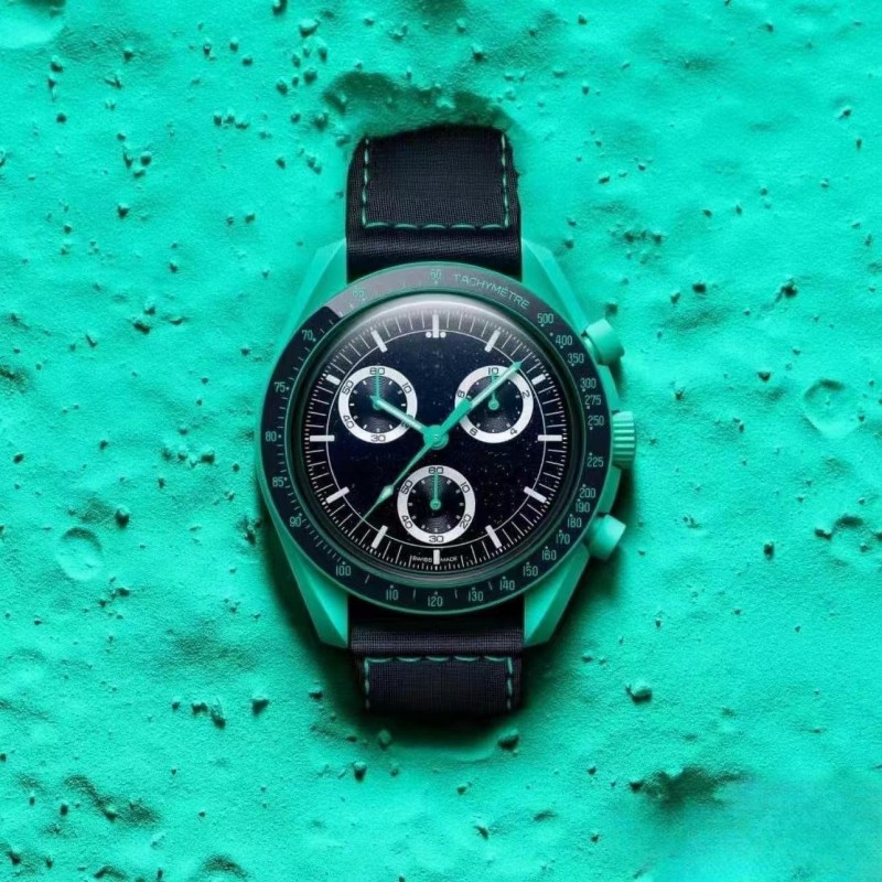 2024 Men's Bioceramic Planet Moon Watches Full Function Quarz Chronograph Watch Mission To Mercury 42mm Nylon Luxury Watch Limited Edition Master Wristwatch