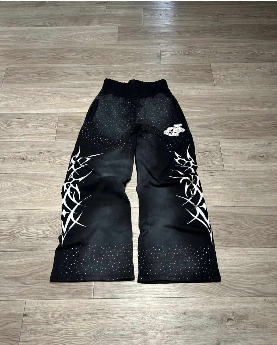 American Retro Printed Pattern Loose Sweatpants Streetwear Fashion High Street Straight Leg Sweatpants Harajuku Hip Hop Trousers 240723