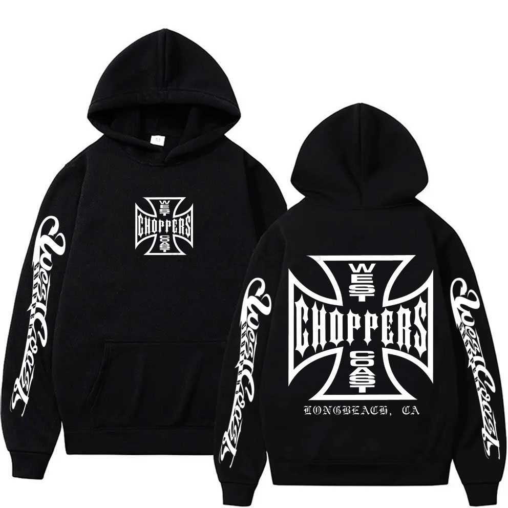 West Coast helicopter graphic hoodie mens retro streetwear mens long sleeved oversized sportswear mens Gothic hoodieW24072536874 3