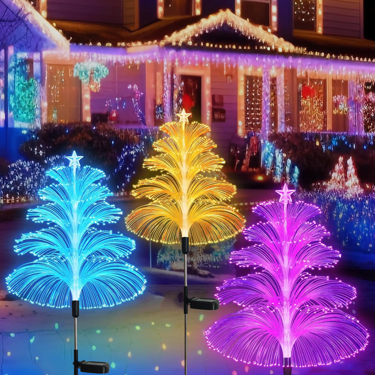 Solar Butterfly Jellyfish Star Moon Christmas Tree Garden Lawn Lights Patio Lights Landscape Lights Decorative Lights