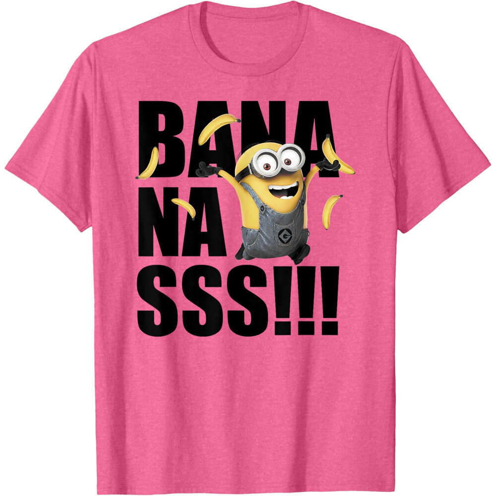 Summer T shirts Mens Womens Lovely Cute Minions Dave Goes Bananas Graphic T-Shirt short clothes tops cartoon tees tshirt Free shipping