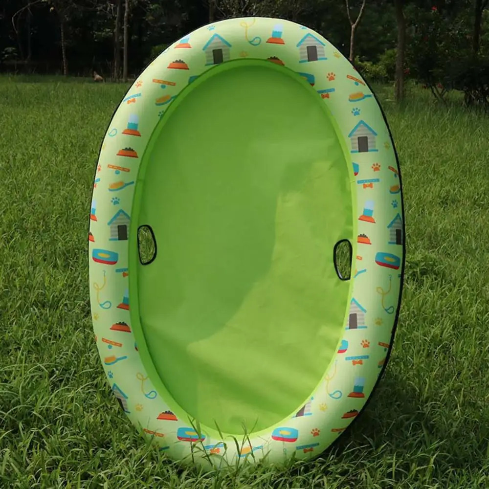 Print Inflatable Swimming Pool Pet Dogs Floating Raft Bed Water Play Cushion Pet Inflatable Hammock Summer Beach Toy For Dog 240723