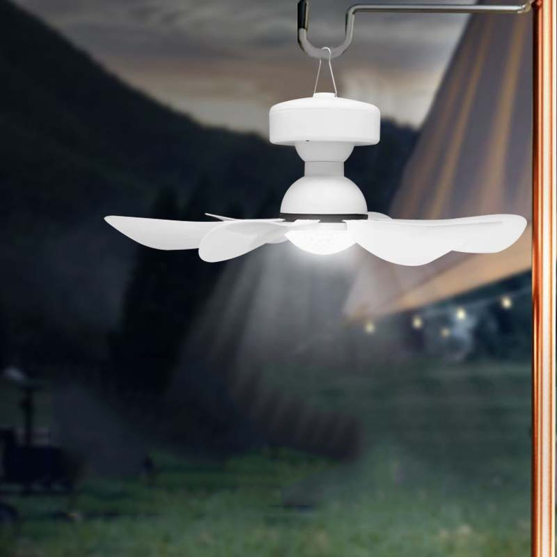 Portable Charging Household High Wind Solar Powered Ceiling Fan Light for Outdoor Camping