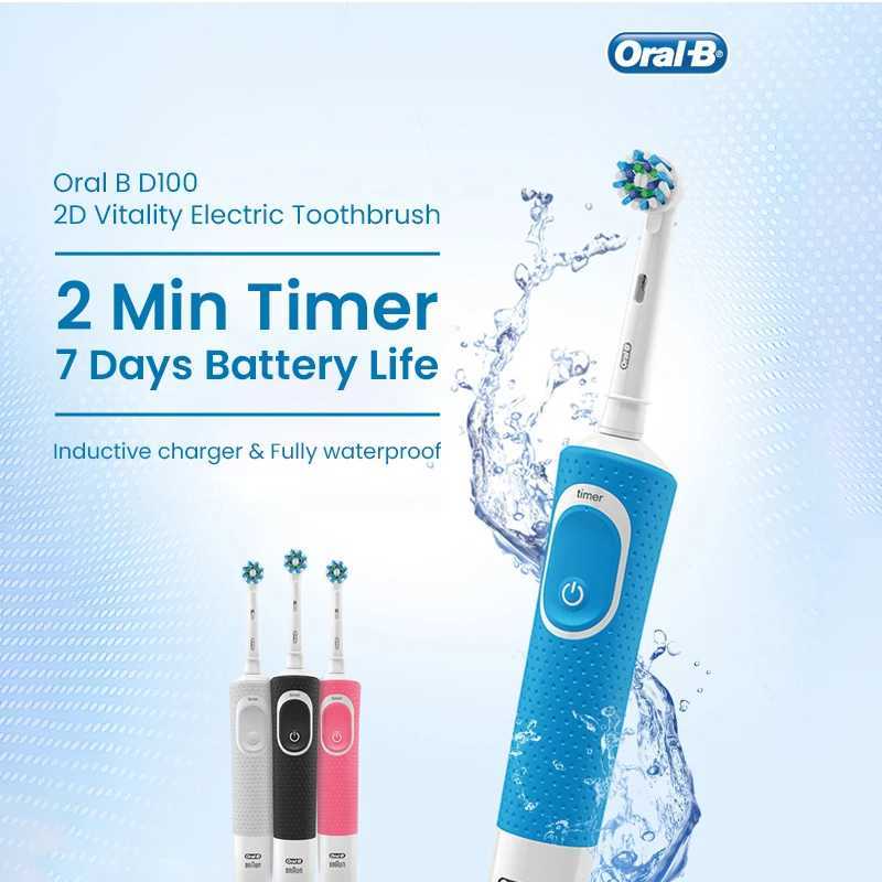 smart electric toothbrush Toothbrush OralB Electric Toothbrush Rotation Vibrate Clean 3D White Tooth Adult Electric Tooth Brush Rechargeable Replaceab