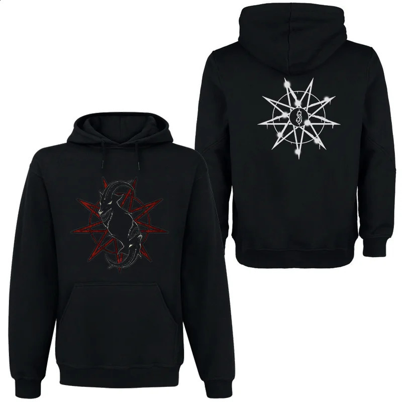 Mens Fashion Hoodie Slipknos Heavy Metal Y2k Retro Hip Hop Harajuku Street Clothing Oversized Sweatshirt 240722