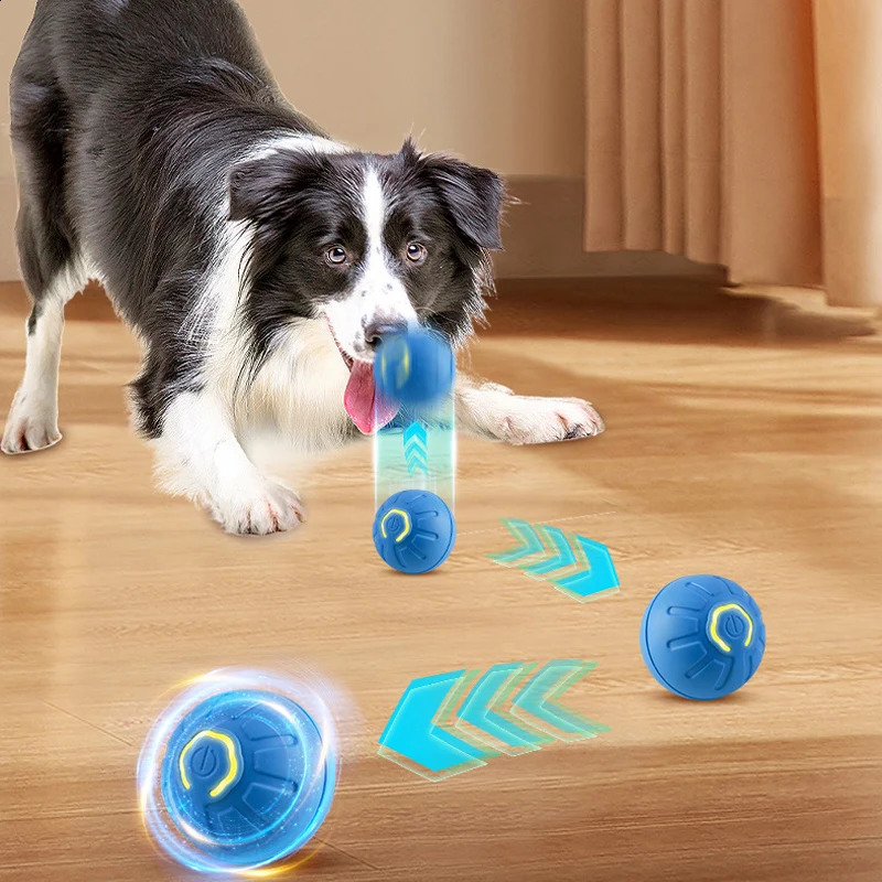 Dog Toys Intelligent Gravity Jump Ball Rechargeable BiteResistant Rolling Cat And Interactive Pet 240722