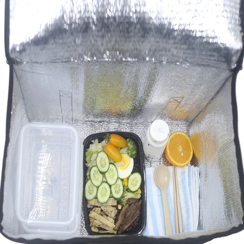 Waterproof Cooler Bag Picnic Insulated Lunch Box Foldable Ice Pack Portable Food Thermal Drink Delivery Functional 240925