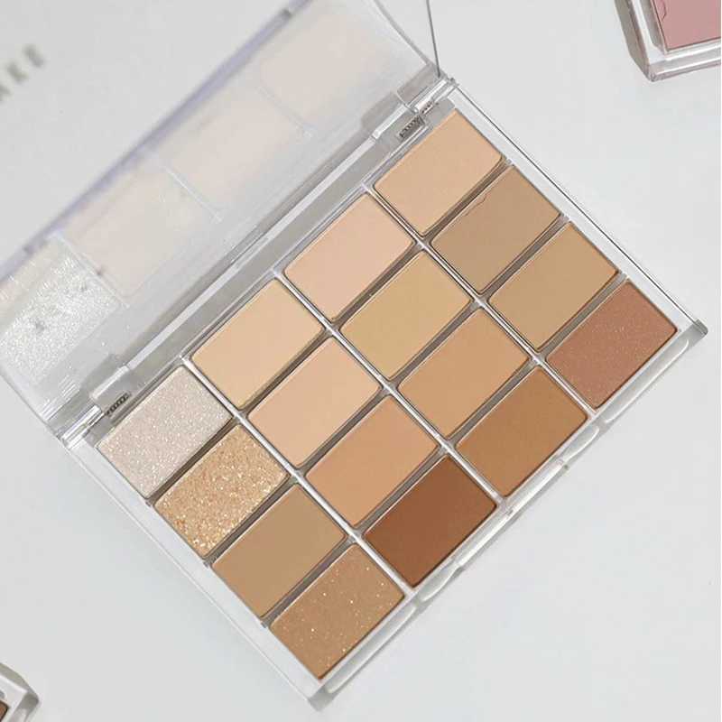 20 color Korean eye shadow palette matte pearlescent low saturation durable brown glitter eye shadow makeup paletteW240730