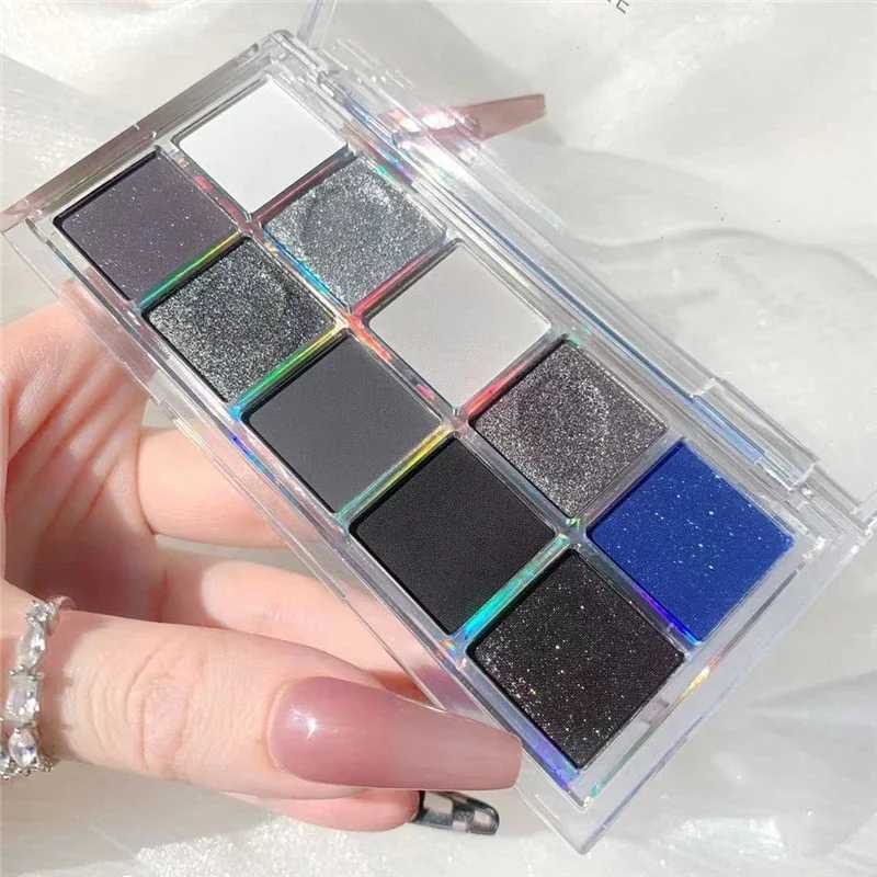 ROTO acrylic matte glitter 10 color eye shadow palette lasting shimmer eye shadow makeup palette naked smoke eye shadow pigmentW240730
