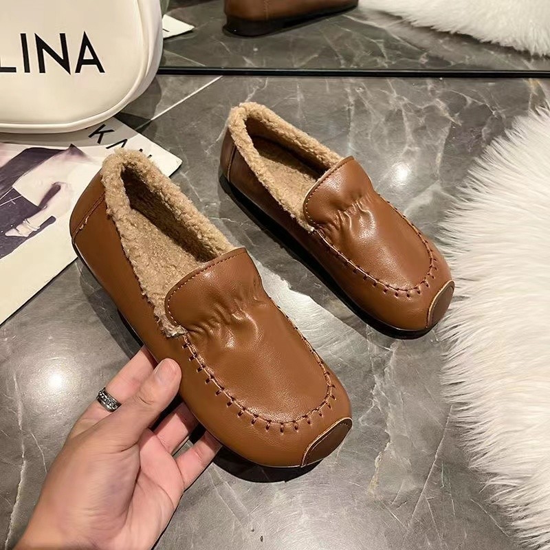 Hairy Ddmysports Waterproof For Women S Autumn And Winter New Flat Veet Warm Single Shoes Outdoor Shoes ingle hoes hoes