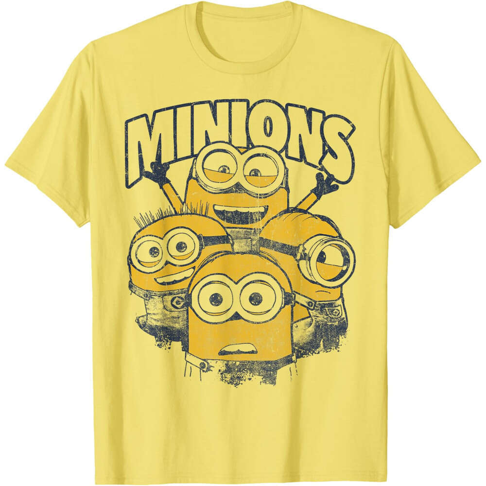 T shirts for men tshirt Womens Lovely Cute Minions Vintage Group Graphic tee T-Shirt Short Tops Summer Clothes Free shipping