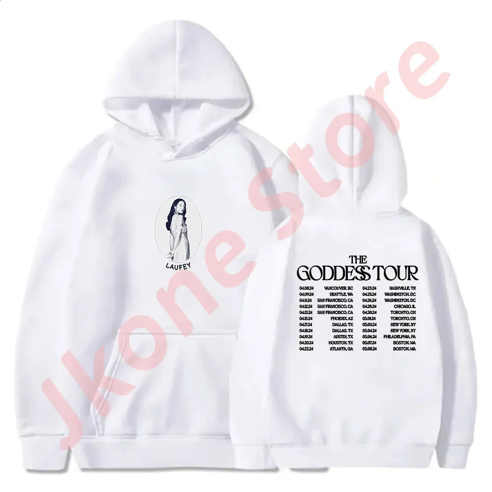 Laufey Merch Pullovers The Goddess Tour Hoodies Winter Women Men Fashion Casual Streetwear Sweatshirts 240717