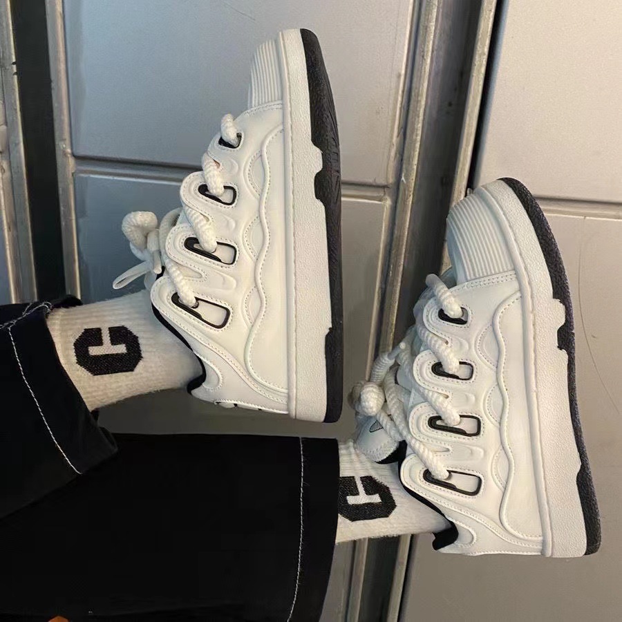 Men's and women's lightweight thick soled casual sports board shoes 43