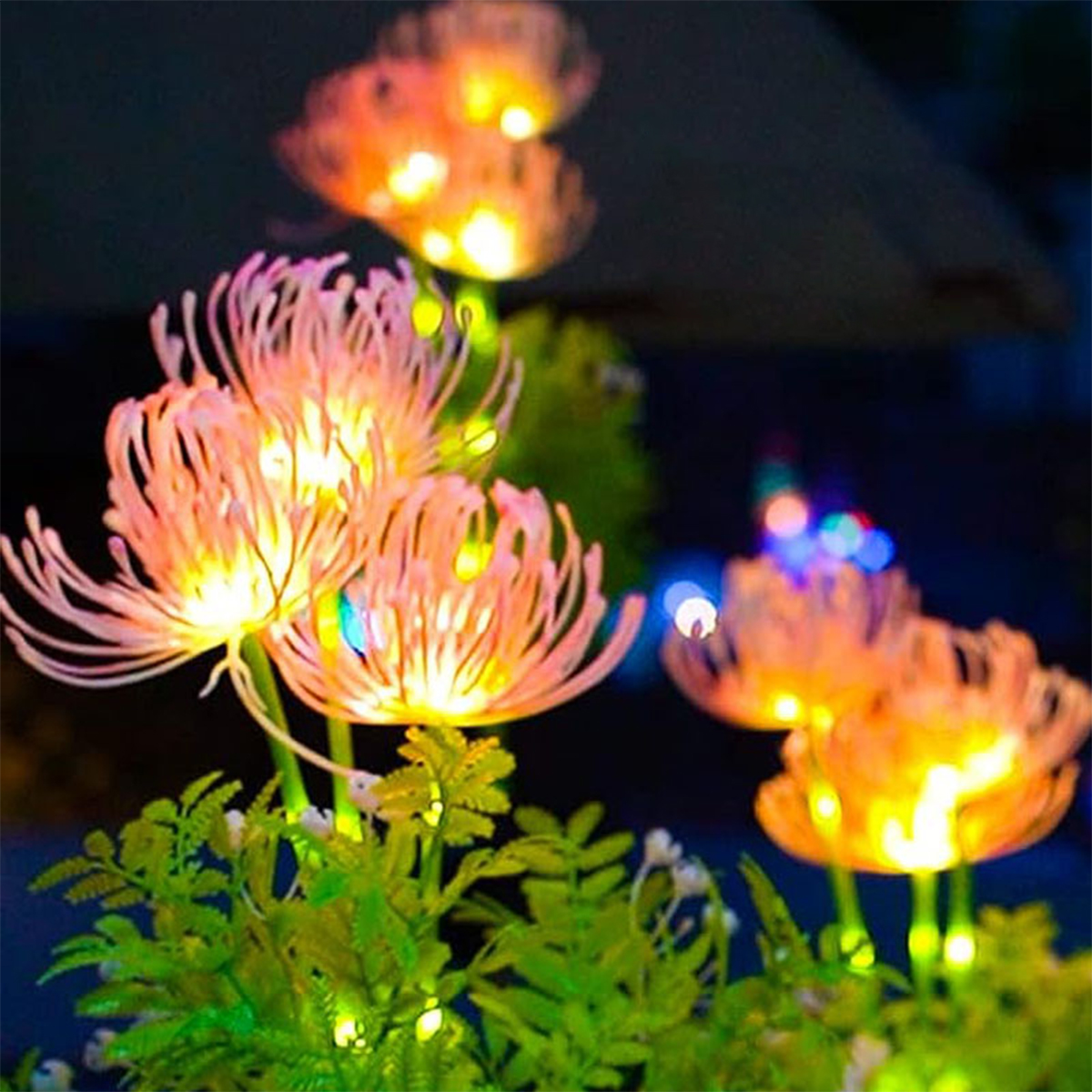 Solar Pisan flower new countryside plant flower light ground plug outdoor garden plug ground light led lawn light