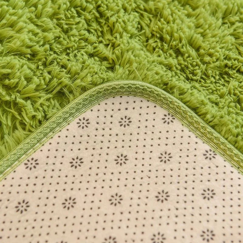 Fluffy Soft Green Living Room Carpet Large Furry Area Rugs Kids Mat Children Shaggy Bedroom Rug for Nursery Carpet 240723