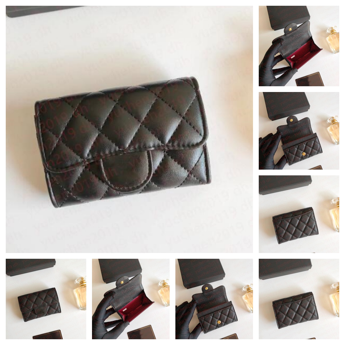 New best quality genuinel leather mens wallet with box luxurys designers wallet womens wallet purese credit card holder passport holder