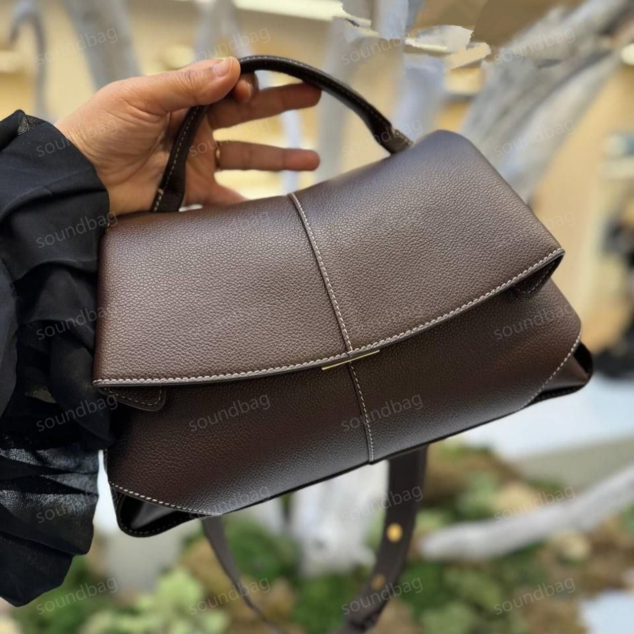 Italy leather Premium Cowhide Paris PoL MOKKI Bag - New Season French Niche , Women Genuine Leather Tote Crossbody Beri Numero Cyme Handbag Designer