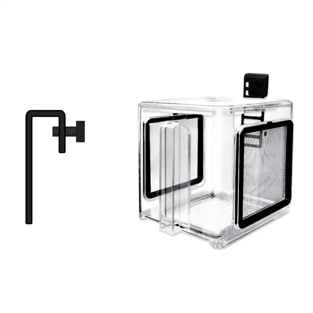 Aquarium Acrylic Fish Tank Breeder Box Isolation Box Detachable Fishbowl Ornamental Incubation Spawning Room Pneumatic Breeding 240723