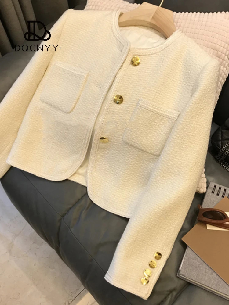 Women Jacket Coat In Autumn Winter Korean Fashion Tweed Small Suit Short Versatile Tops Womens Clothing Casual Clothes 240723