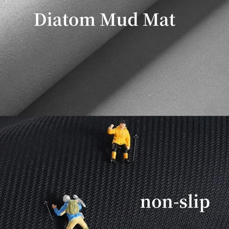 Bathroom Non-slip Diatom Mud Floor Mats Absorbent Mats Anti-fall and Quick-drying Toilet Shower Rugs Cartoon Black Carpets 240723