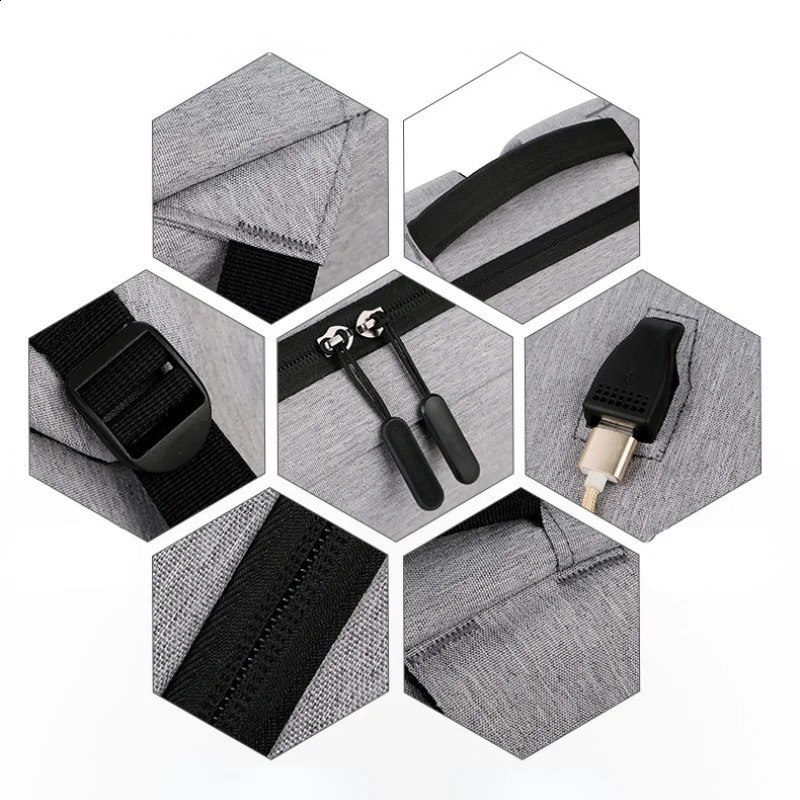 DHXJ Waterproof Business USB School Backpacks 15Inch Laptop Backpack Large Capacity Bagpacks for Men Back Pack Bags 240723