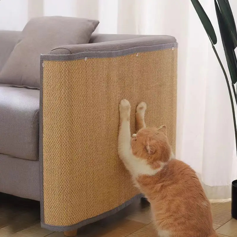 Anti Sofa Protection Artifact Scratch Board Pad Paws Sharpen Mats Send Nail Fixed Cat Toys 240723