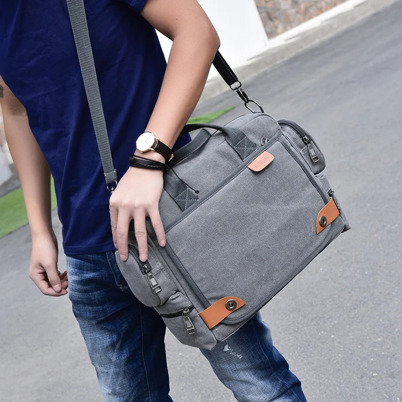 Mens cross bag mens canvas shoulder messenger travel handbag 240808