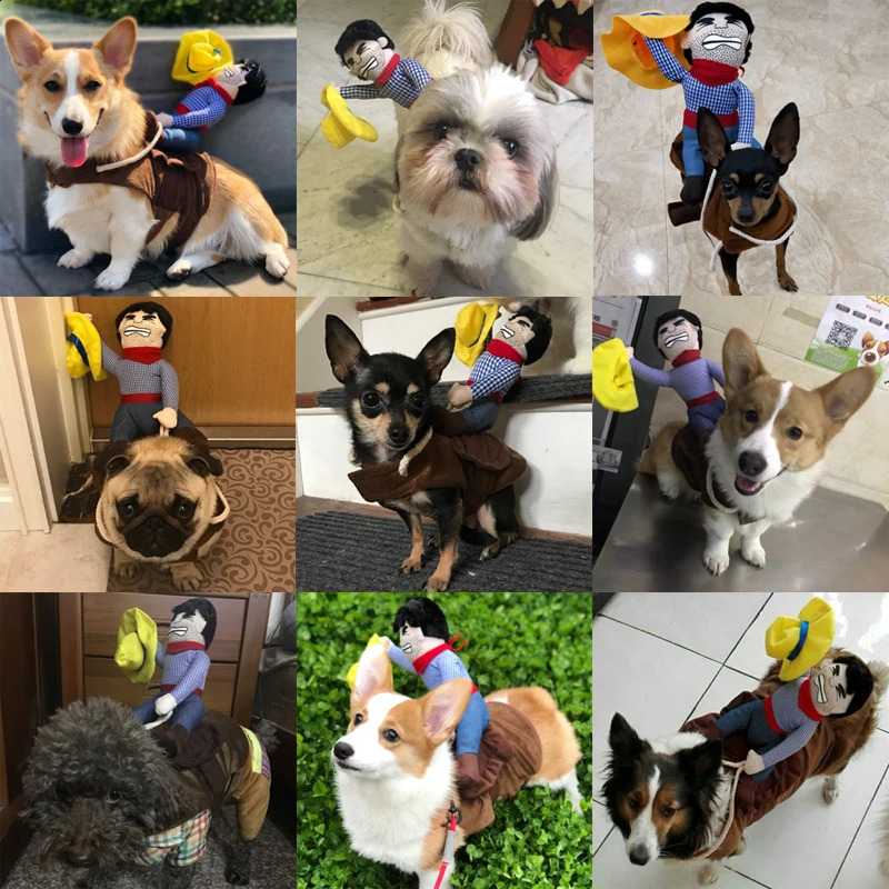 Dog Clothes Funny Cosplay Halloween Costume Puppy Kitty Cowboy Clothing Creative Pet Novelty Party Outfits Bulldog Pug Chihuahua 240723