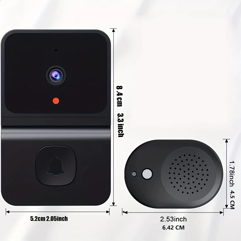 T23 intelligent visual doorbell two-way intercom night vision remote monitoring security system Wifi video doorbell 240716