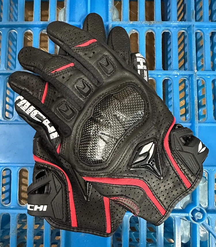 Motorcycle Gloves Genuine Leather Mens Motocross Racing Gloves RST390 391 Gloves Spring Autumn Touch Screen Guantes Moto 240713