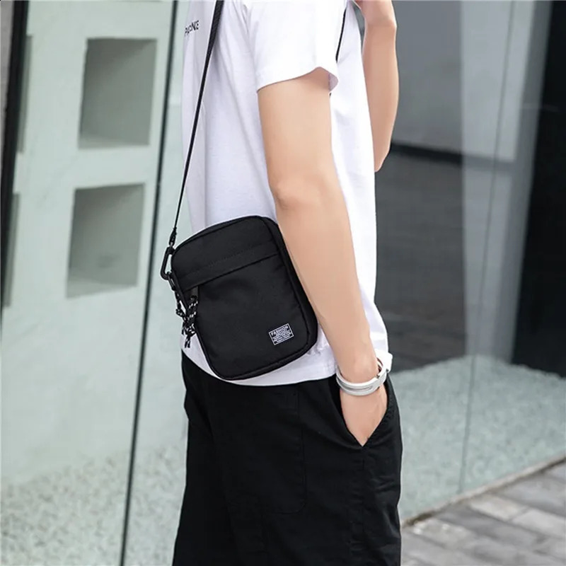 Mens Small Bag Shoulder Trendy Diagonal Backpack Chest Light Boy Mini Casual Mobile Phone Waist Pack 240723